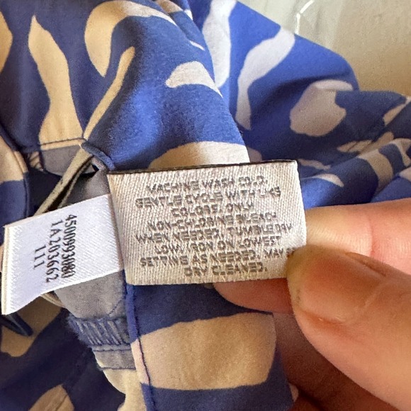 Chicos Zenergy Jacket Womens 2 Large Blue White Zebra Jungle‎ Print Coastal - Picture 10 of 14